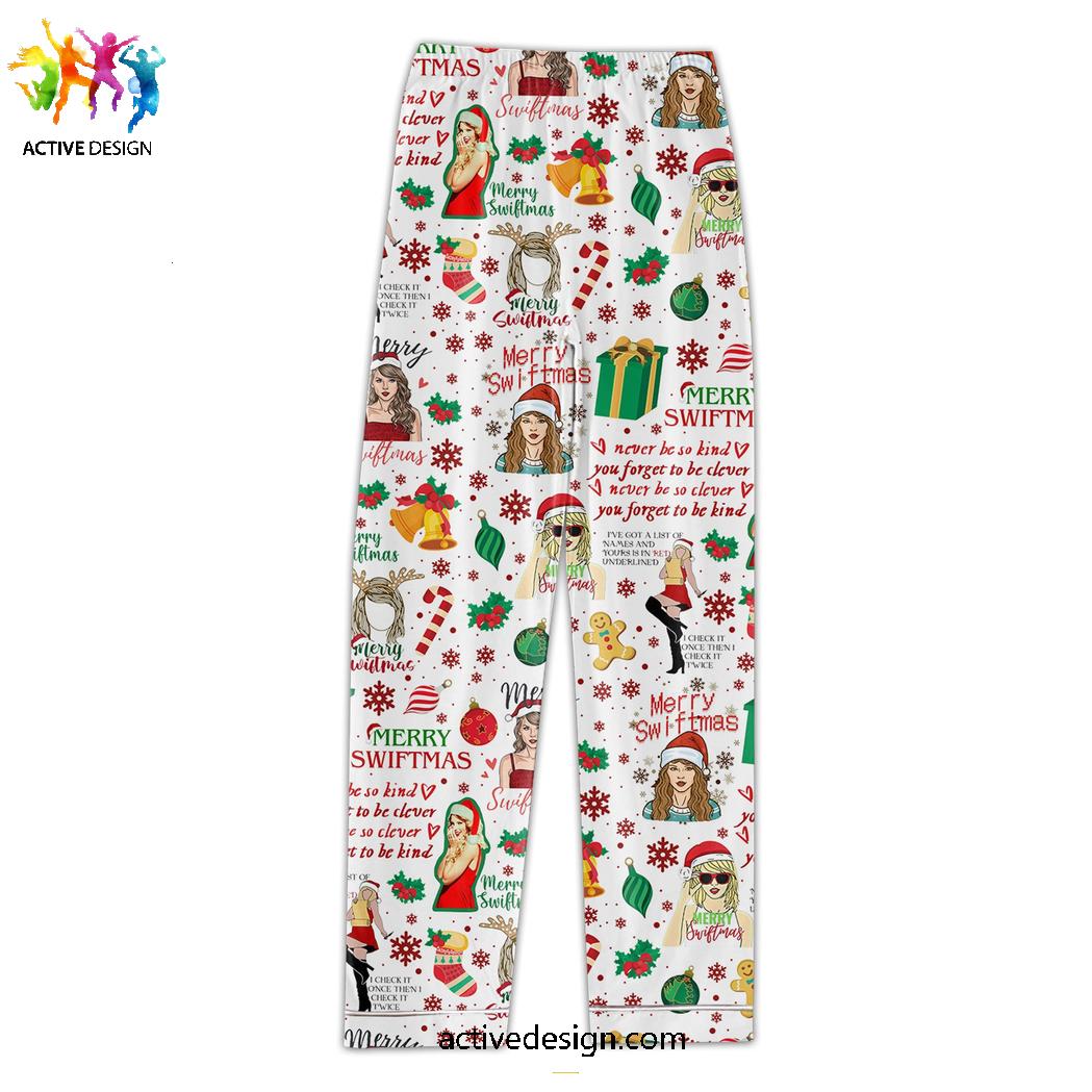 Taylor Swift Merry Christmas Satin Pajama Set Taylor Swift Merry Christmas Satin Pajama Set