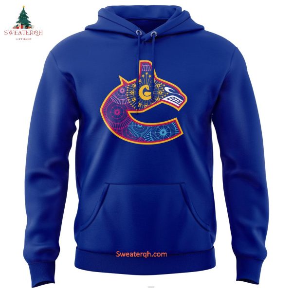 Vancouver Canucks NHL Diwali Night Celebration Hoodie – Navy