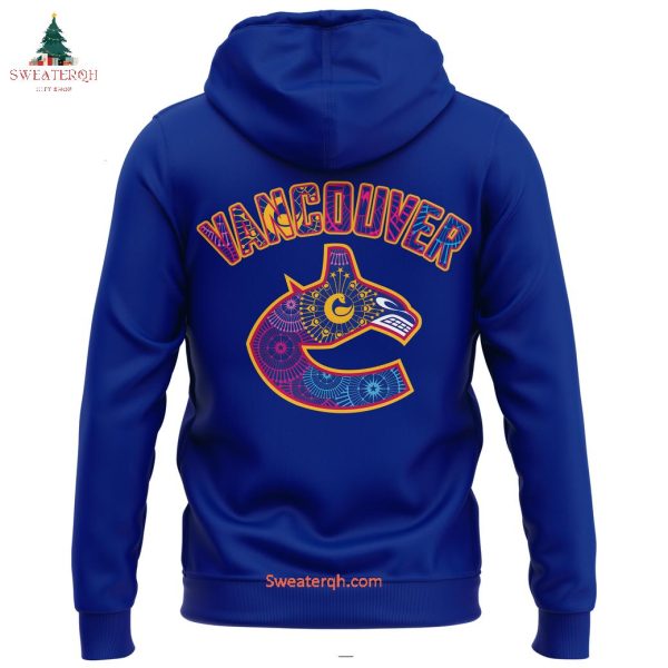 Vancouver Canucks NHL Diwali Night Celebration Hoodie – Navy