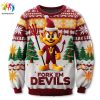 Arizona State Sun Devils Football Fork 'Em, Devils Christmas Ugly Sweater