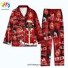 Delta Sigma Theta Holiday Spirit In Red Plaid Christmas Satin Pajamas Set