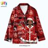 Delta Sigma Theta Holiday Spirit In Red Plaid Christmas Satin Pajamas Set