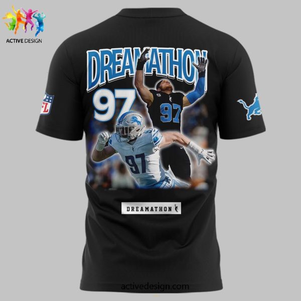 Detroit Lions Dreamathon – Aidan Hutchinson 2024 3D T-Shirt