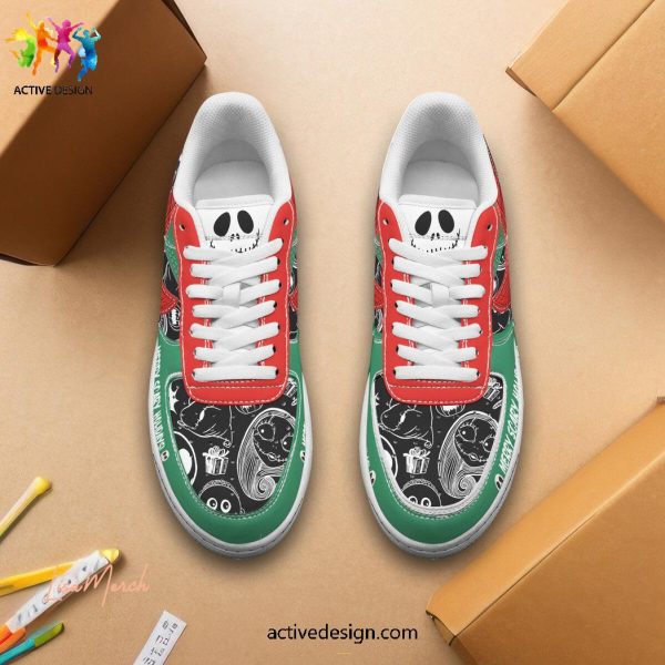 Jack Skellington Spooky Holiday Custom Air Force 1 Sneakers