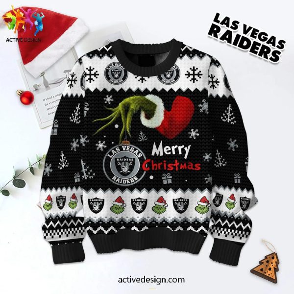 Las Vegas Raiders & Grinch Christmas Sweater