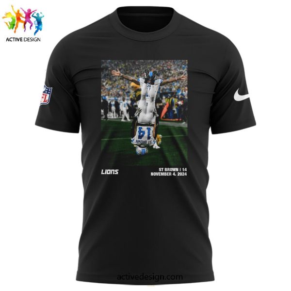 NFL Detroit Lions ST Brown 2024 3D T-Shirt