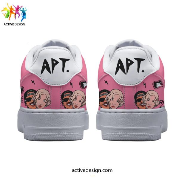 Rose And Bruno Mars APT White Pink Air Force 1 Sneaker