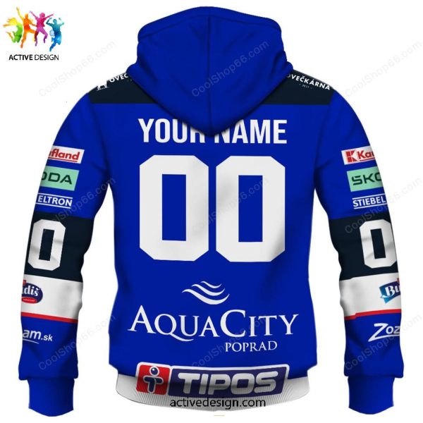 Slovak Extraliga HK Poprad Custom Name & Numer Hoodie
