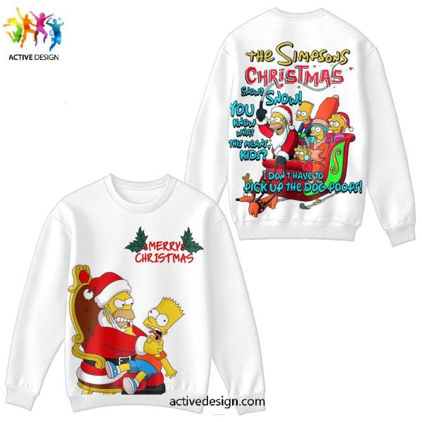 The Simpsons Merry Christmas Snow 3D T-Shirt