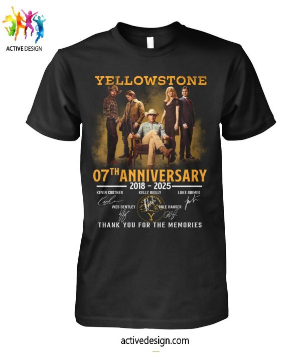 Yellowstone 07th Anniversary 2018-2025 Thank You For The Memories T-Shirt