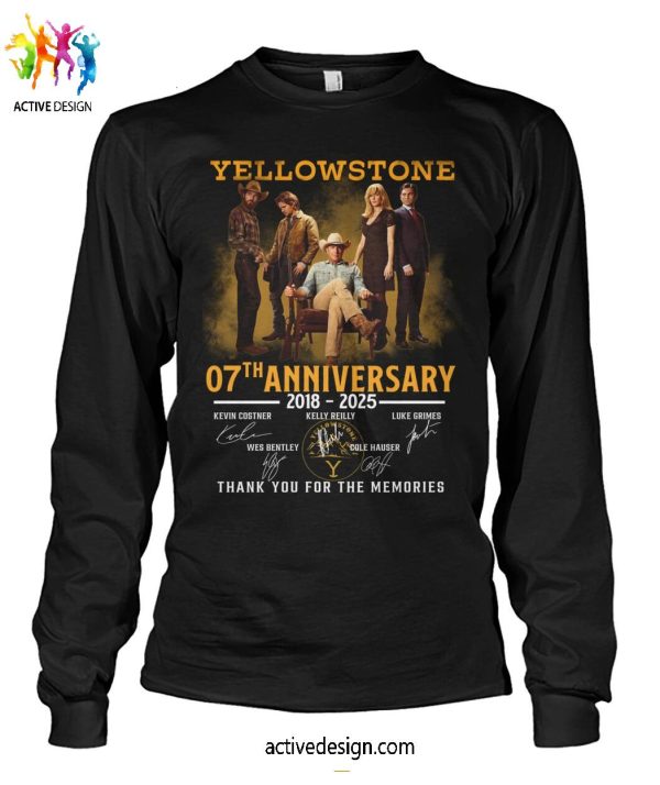 Yellowstone 07th Anniversary 2018-2025 Thank You For The Memories T-Shirt