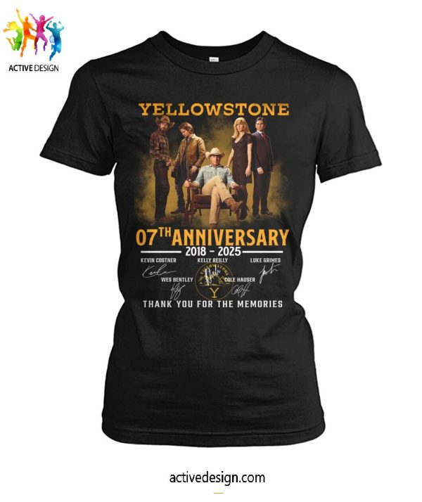 Yellowstone 07th Anniversary 2018-2025 Thank You For The Memories T-Shirt