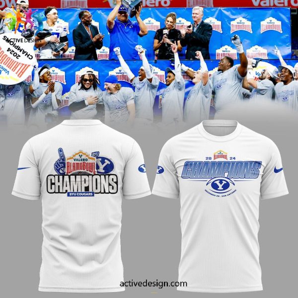 2024 Valenro Alamo Bowl Champions Brigham Young Cougars Limited Edition White Hoodie Longpants Cap