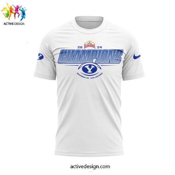 2024 Valenro Alamo Bowl Champions Brigham Young Cougars Limited Edition White Hoodie Longpants Cap