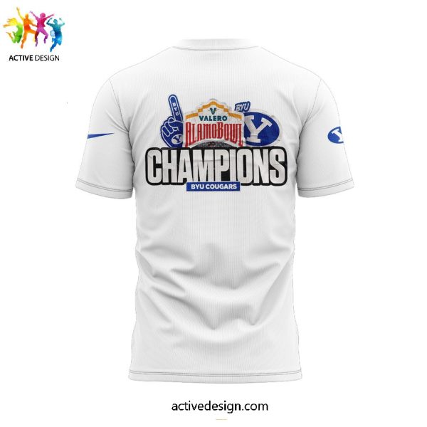 2024 Valenro Alamo Bowl Champions Brigham Young Cougars Limited Edition White Hoodie Longpants Cap