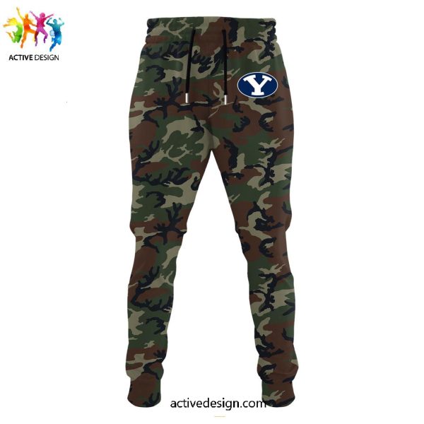 Brigham Young Cougars x Military Appreciation 2024 For Fans Camo Limited Edition Hoodie Longpants Cap