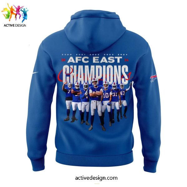 Buffalo Bills 5 Straight AFC East Championships 2024 Hoodie Long Pant Cap