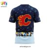Calgary Flames Peanuts & Snoopy Night Speciality Limited Edition 3D T Shirt
