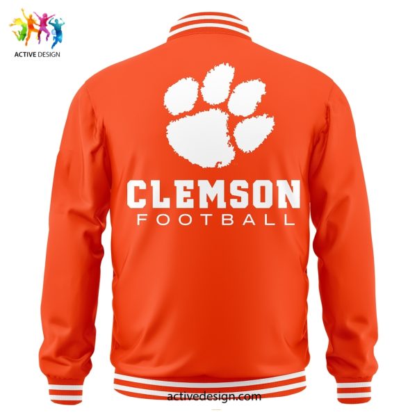 Clemson Tigers Football x Coach Dabo Swinney Winner Limited Edition Zipper Baseball Jacket