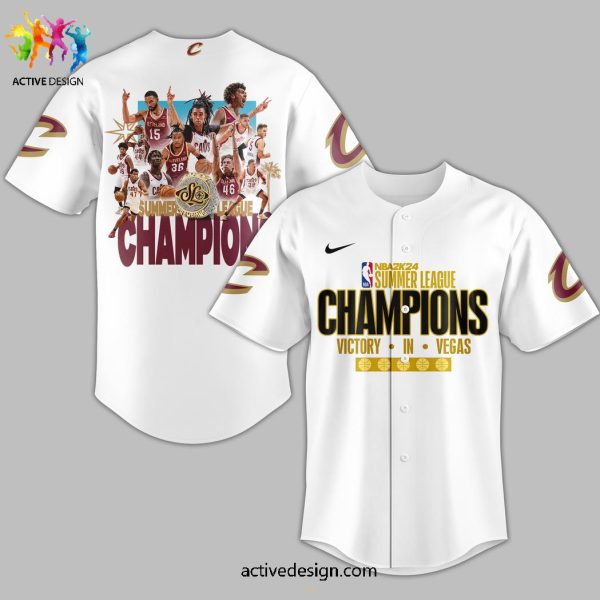 Cleveland Cavaliers NBA Summer League Champions Victory In Vegas 2024 Baseball Jersey