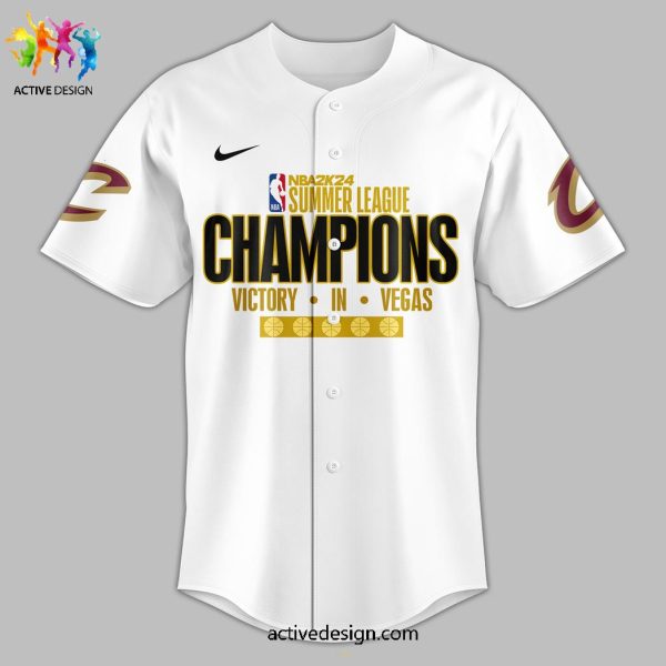 Cleveland Cavaliers NBA Summer League Champions Victory In Vegas 2024 Baseball Jersey