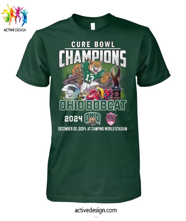 Cure Bowl Champions Ohio Bobcat 2024 T-Shirt