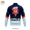Dubuque Fighting Saints x Peanuts 26 Snoopy Holiday Speciality Limited Edition Baseball Jacket 3 VcaJA.jpg
