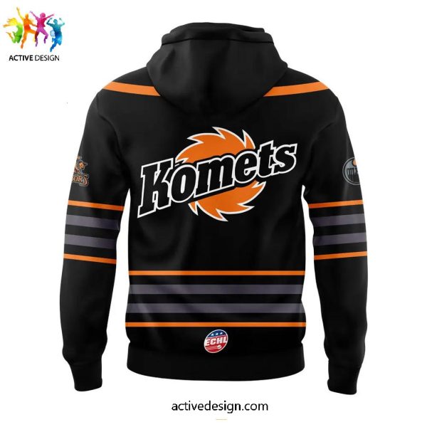 Fort Wayne Komets Blackout Replica Komets 2024 Limited Edition Hoodie Long Pant Cap