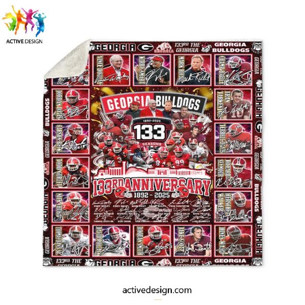 Georgia Bulldogs 133rd Seasons Anniversary 1892-2025 Fleece Blanket