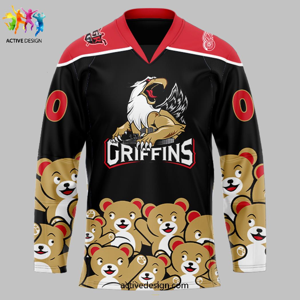 Grand Rapids Griffins x Teddy Bear Toss Personalization Limited Edition Hockey Jersey Grand Rapids Griffins x Teddy Bear Toss Personalization Limited Edition Hockey Jersey