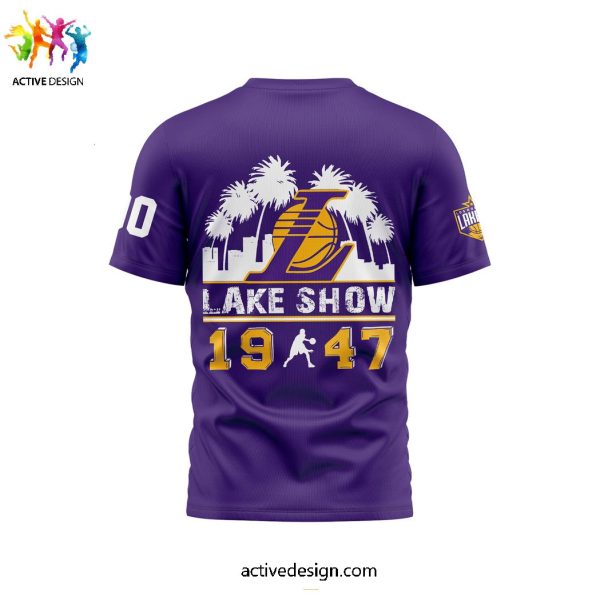 Los Angeles Lakers NBA Lake Show 19 47 Custom Number 3D T-Shirt