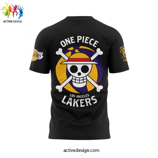 Los Angeles Lakers x Luffy Gear 5 One Piece Game Night Collab Limited Edition Black Hoodie Longpants Cap