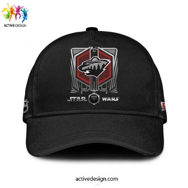 Minnesota Wild Hockey x Star Wars Night Black 2024 Limited Edition Hoodie Longpants Cap