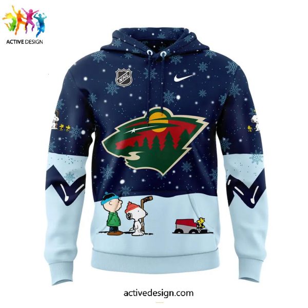 Minnesota Wild Snoopy x Peanuts Holiday Speciality Hoodie Long Pant Cap
