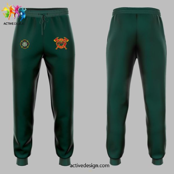 Minnesota Wild x Firefighter Appreciation Night Limited Edition Zipper Hoodie Long Pant Cap