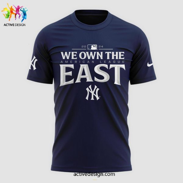 New York Yankees MLB AL East Division Champions 2022-2024 For Fans 3D T-Shirt