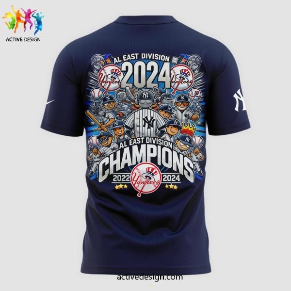 New York Yankees MLB AL East Division Champions 2022-2024 For Fans 3D T-Shirt