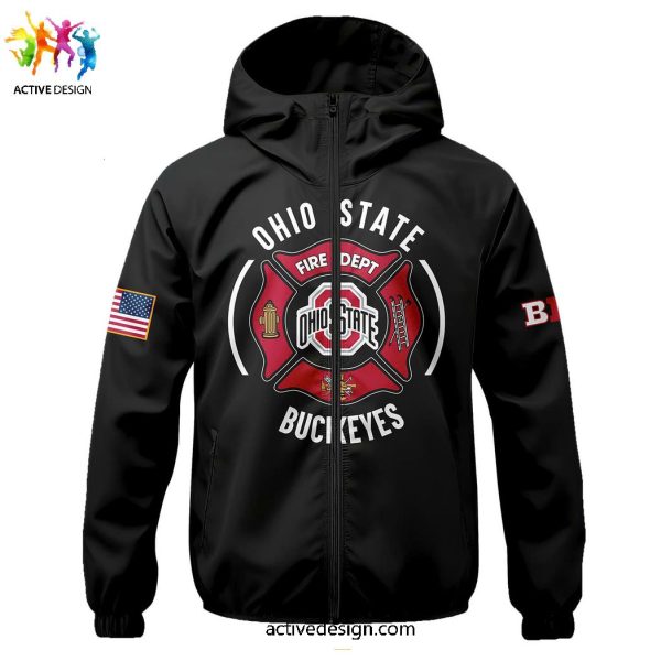 Ohio State Buckeyes x Firefighter Appreciation Night Limited 2024 Zipper Hoodie Long Pants Cap