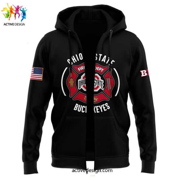 Ohio State Buckeyes x Firefighter Appreciation Night Limited 2024 Zipper Hoodie Long Pants Cap
