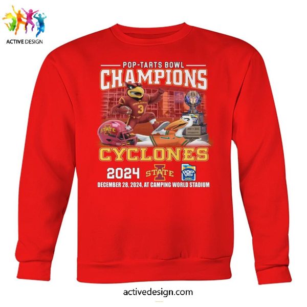 Pop-Tarts Bowl Champions Iowa State Cyclones 2024 Limited Edition T-Shirt