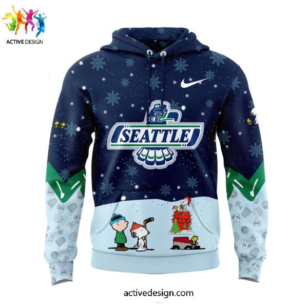 Seattle Thunderbirds x Peanuts & Snoopy Holiday Speciality Limited Edition Hoodie Long Pants Cap