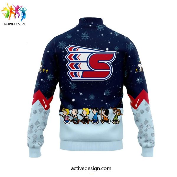 Spokane Chiefs x Peanuts & Snoopy Holiday Limited Edition Baseball Jacket
