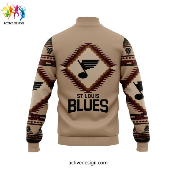 St. Louis Blues x Native American Heritage Month New Special Baseball Jacket