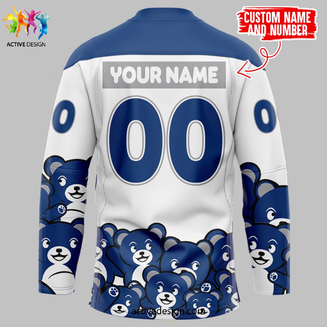 Syracuse Crunch x Teddy Bear Toss 2024 Personalization Limited White Bule Hockey Jersey Syracuse Crunch x Teddy Bear Toss 2024 Personalization Limited White Bule Hockey Jersey