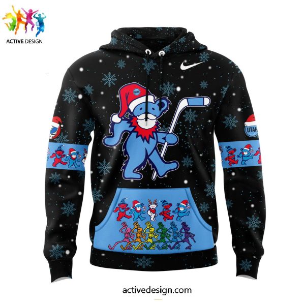 Utah Hockey x Grateful Dead Merry Christmas And Happy New Year Limited Edition Hoodie Long Pants Cap