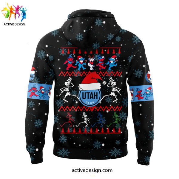 Utah Hockey x Grateful Dead Merry Christmas And Happy New Year Limited Edition Hoodie Long Pants Cap