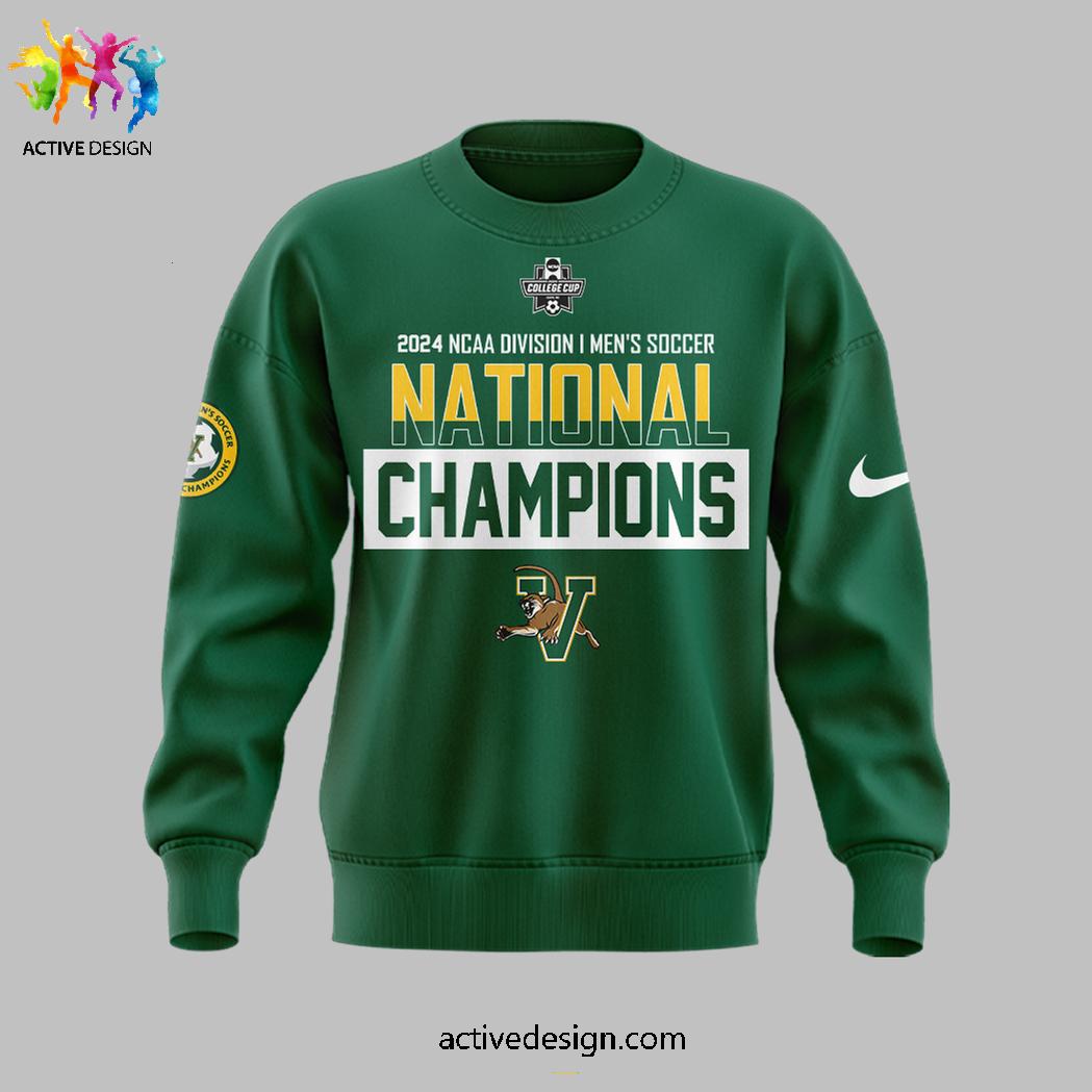 Vermont Catamounts 2024 NCAA Men's Soccer Cup National Champs Limited Edition Green Sweater Vermont Catamounts 2024 NCAA Men's Soccer Cup National Champs Limited Edition Green Sweater