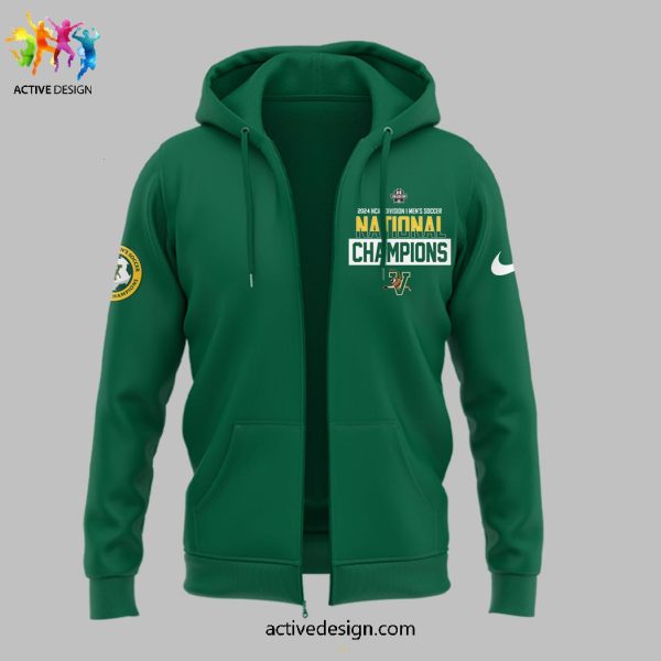 Vermont Catamounts 2024 NCAA Men’s Soccer Cup National Champs Limited Edition Green Zipper Hoodie Longpants Cap