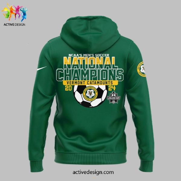 Vermont Catamounts 2024 NCAA Men’s Soccer Cup National Champs Limited Edition Green Zipper Hoodie Longpants Cap