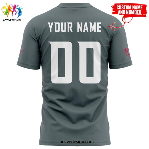 Washington State Cougars football 2024 Custom Name And Number Limited Edition Grey 3D T-Shirt
